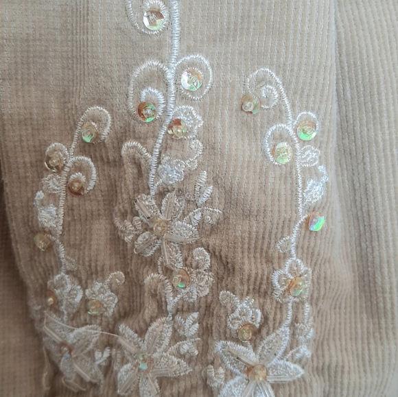 Vintage Corduroy Blazer with Lace Trim - Picture 5 of 6